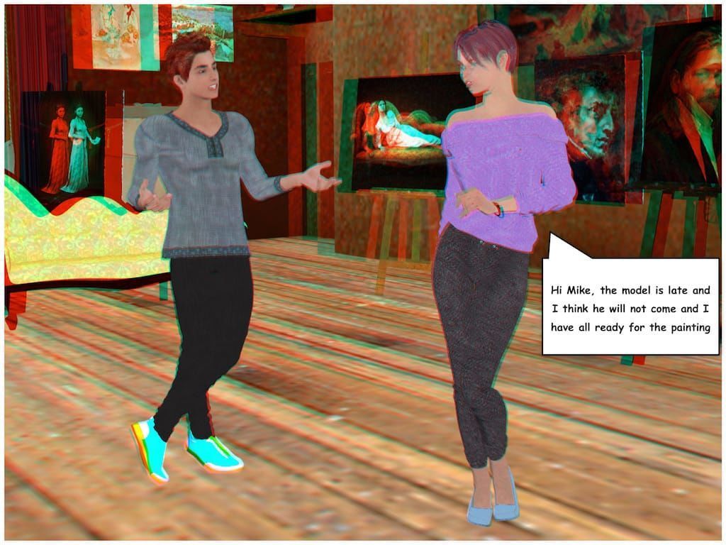 Vger] Posing for my mother (3d anaglyph version] at 3d Sex Pics