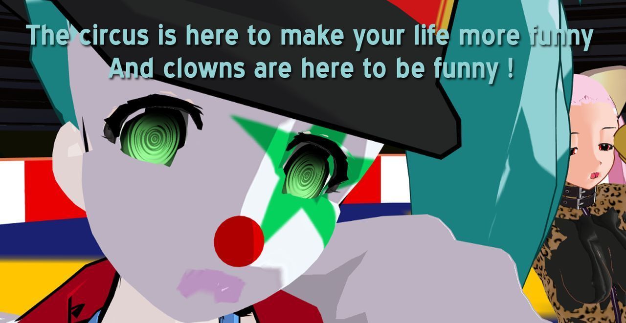 (3dcg) clown dalej drzwi