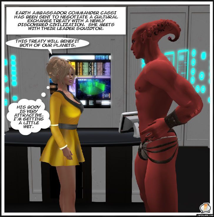 Cassi Trek: Erotic Adventures of a Sexy Ambassador from Earth. created in Second Life with Pornstar Cassi. Star Trek parody