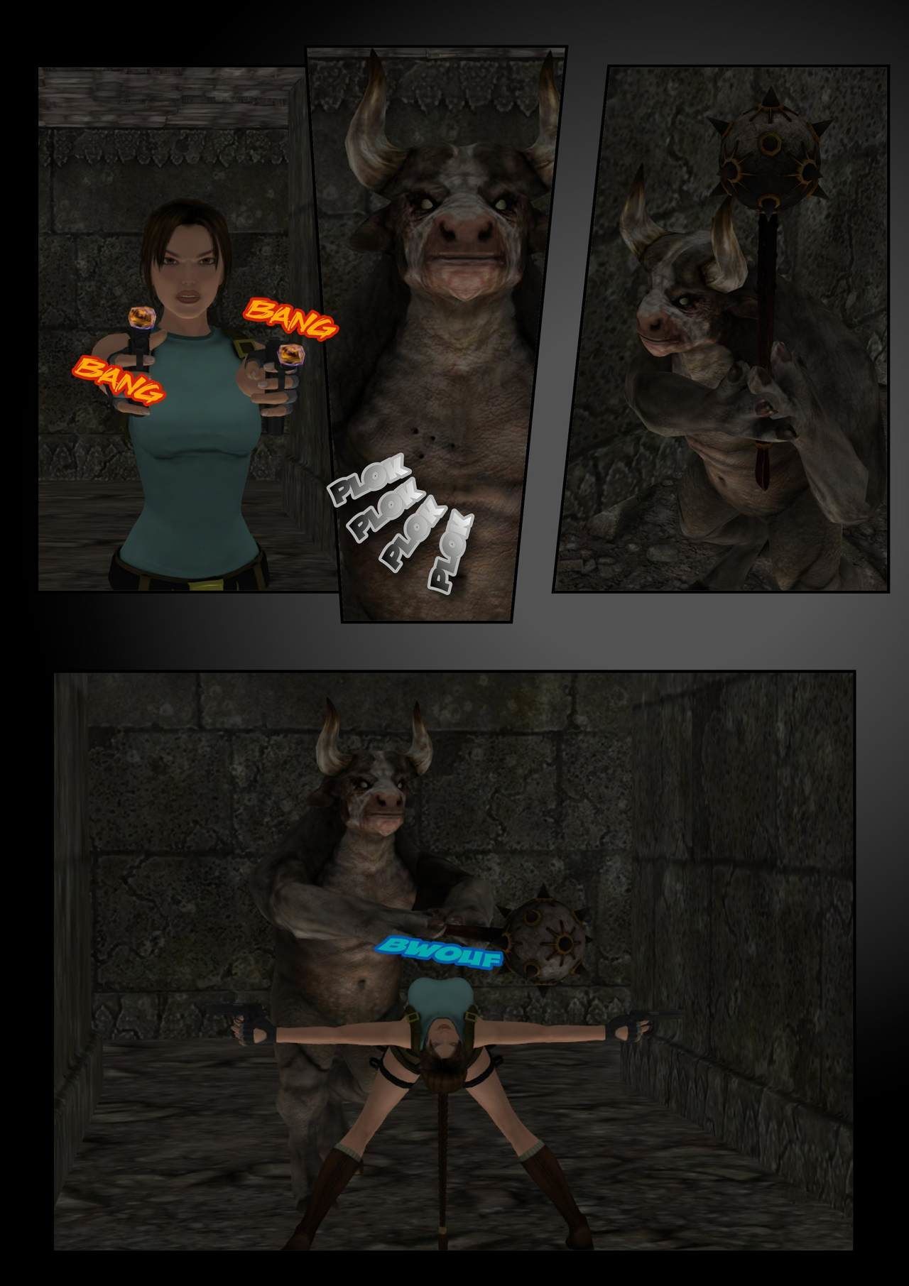 Lara Croft vs el minotaurus w.i.p.
