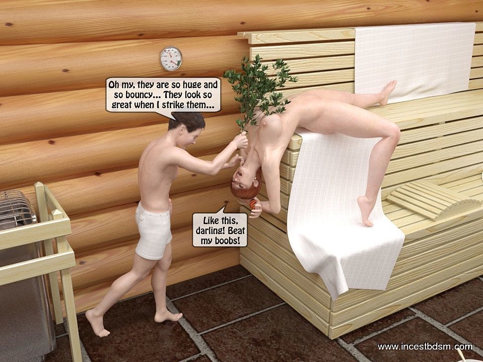anne ve Oğlu sauna