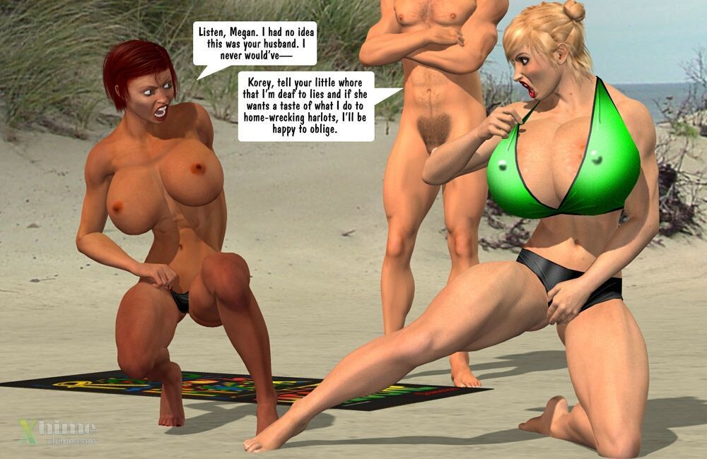 [entropy] Megan & Denise catfight w w Plaża