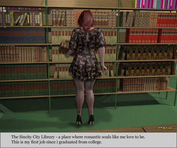 3darlings Model Nadia at bu kütüphane