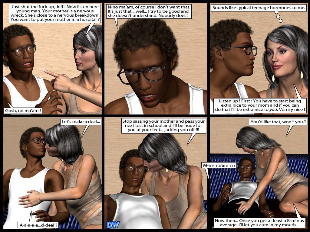 Silber Mädchen :Von: bw die Angebot interracial 3d :Comic: