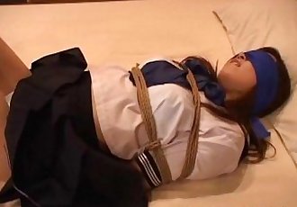 Asian school girl gets tied up for a bdsm surprise - 8 min