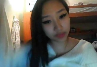 Busty Asian babe teasing on webcam - 11 min