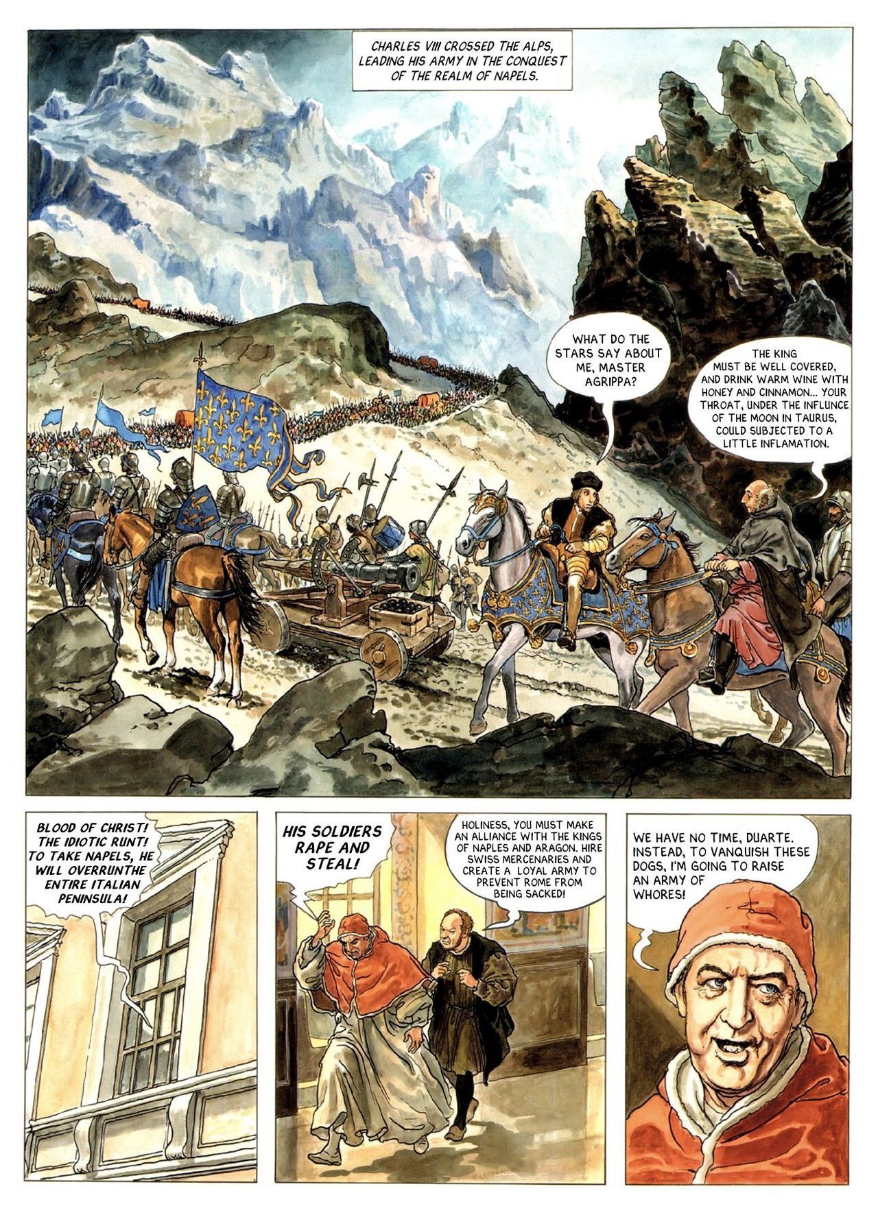 Alejandro Jodorowsky & milo manara borgia #3 o chamas de o pira parte 3