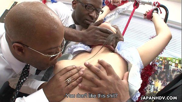 Slut moans as she gets to be toyed by the black fellas HD