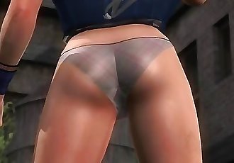Dead or alive 5 Leifang sexy Maid windy upskirt bubble butt flashing on cam