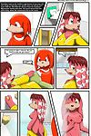 Knuckles and Lara-Les Shower