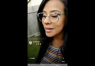 Husband surpirses IG influencer wife while shes live. Cums on her face. 12 min 1080p