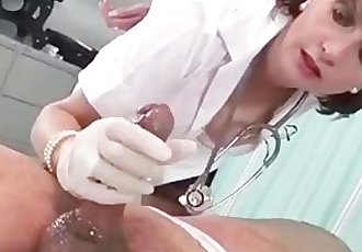 Nurse domina and her patients cock