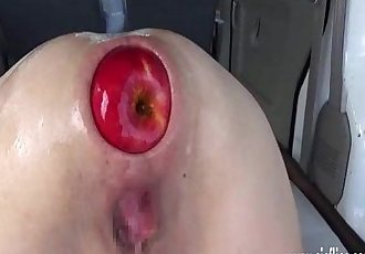 Brutal anal fisting and XL apple insertions - 6 min