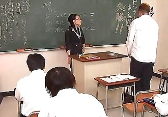 Naughty teacher sucking off her stupid students hard cock 58 sec
