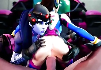 Widow Forces D.Va to Ride Your Cock!
