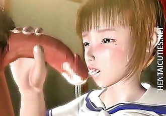 Sexy 3D hentai slut swallow sperm - 5 min