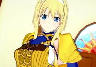 SAO Alicization: Alice GETS HER PUSSY STRETCHED