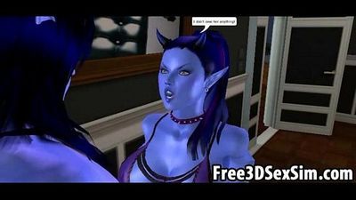 geile 3d Cartoon avatar aliens doen De Vervelende 5 min
