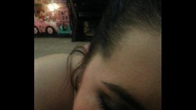White girl sucks Indian cock and takes cum in mouth - 5 min