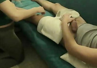 DICK FLASH during MASSAGE: VIRGIN Stepsis SEES COCK: GRABS it Angrily! REACTION: NOT SO HAPPY ENDING