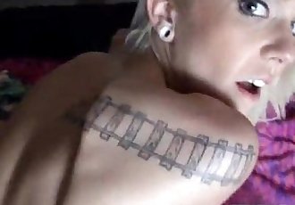 Tight blonde gf Halle Von tries out painful anal fucking