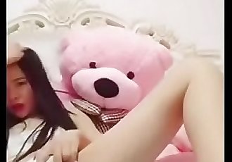 Pretty Chinese Camgirl Plays with her Fat Pink Pussy. Watch more:..