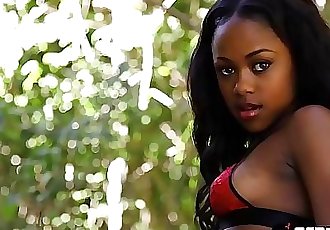 Ebony teen Amilian Kush gets hot cum on her beautiful face 12 min HD+