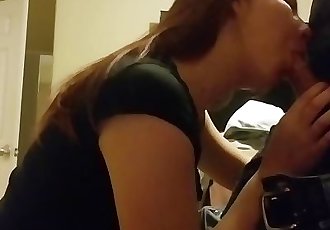 Girlfriend takes dick and swallows the load cum