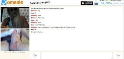Omegle girl gets tricked, she likes it big
