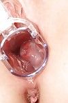 Sexy nurse stuffs her cunt with a speculum and exposes it in close up - part 2