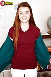 18 năm già tóc đỏ đơn :cô gái: alex Mae vị chật teen đít lên Gần