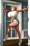 enorme tetas D Rubia Babe posando Desnudo al aire libre - Parte 415