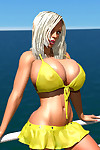 gợi cảm D bikini Tóc vàng nóng bỏng cho thấy cô ấy to lớn, Zú trên những pier - phần 427