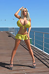 sexy D bikini blonde Chaudasse montre Son grand Seins sur l' pier - PARTIE 427