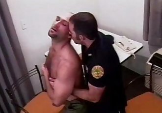 Better than ever muscled daddy bear cops furious anal loading
