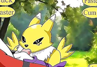Digimon: Renamon Gives Guilmon A Blowjob 6 min HD