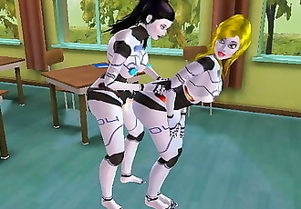 3D android sex lesbians fucking 03
