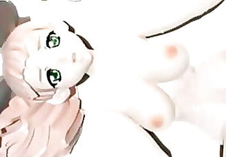 3D hentai shemale hot fucked and cummed face