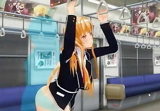 меч искусство Онлайн hentai, Асуна Юуки пиздец на Поезда