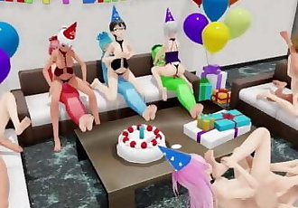 A Happy Birthday Orgy - 3D MMD