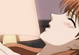 quente Anime mulher com Grande Sensível mamas fica um romântico lenta foda