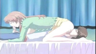 Anime Sister Gives Brother Blowjob - 2 min
