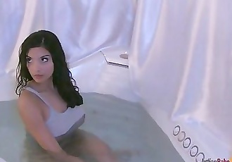 Hot Babe Shanaya Stripping Rubbing Pussy In Jacuzzi