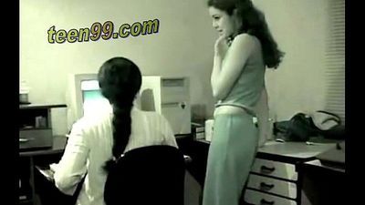 Delhi indian girls having sexual fun in office caught in camera - Teen99.com - 9 min