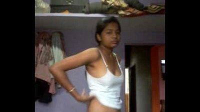 Desi girl undressing herself. - 3 min