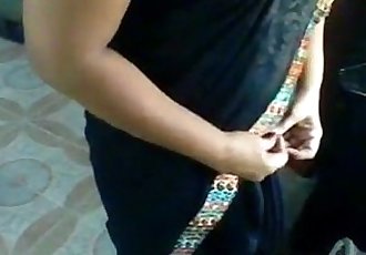 Indian Aunty Flashes And Gets Dressed - 4 min